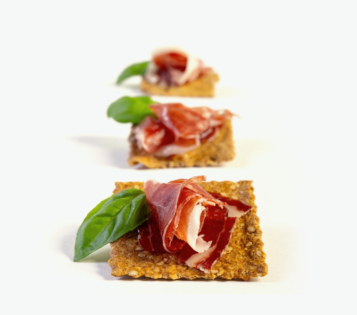 Toasted Sesame & Honey Crackers with assorted ingredients
