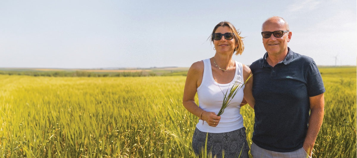 Portrait of Revival Einkorn team in a farm